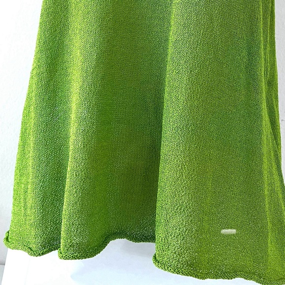 Eileen Fisher Lime Green Crochet Knit Tank Top - Picture 7 of 10